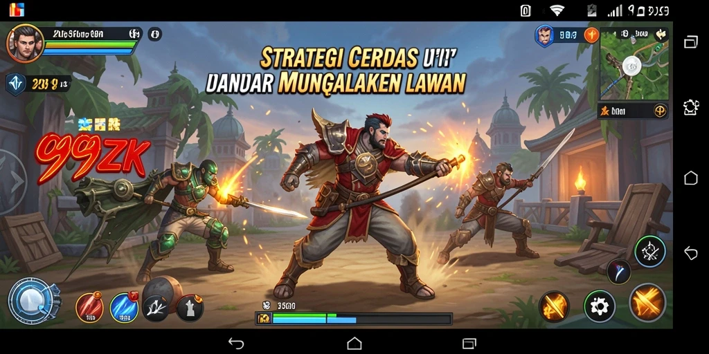 Tangkapan layar gameplay strategi yang menarik dari 999ZK.