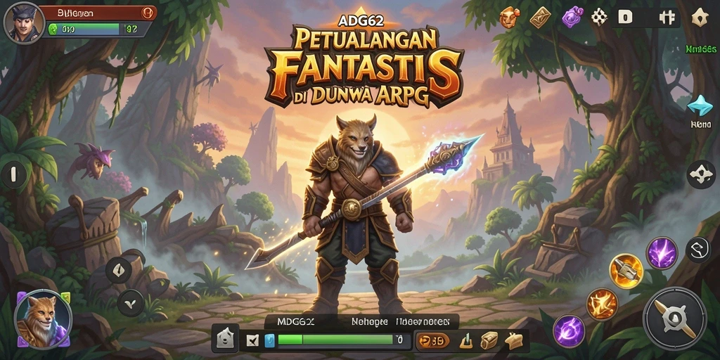 Screenshot gameplay menampilkan pertarungan dinamis di dunia ARPG.
