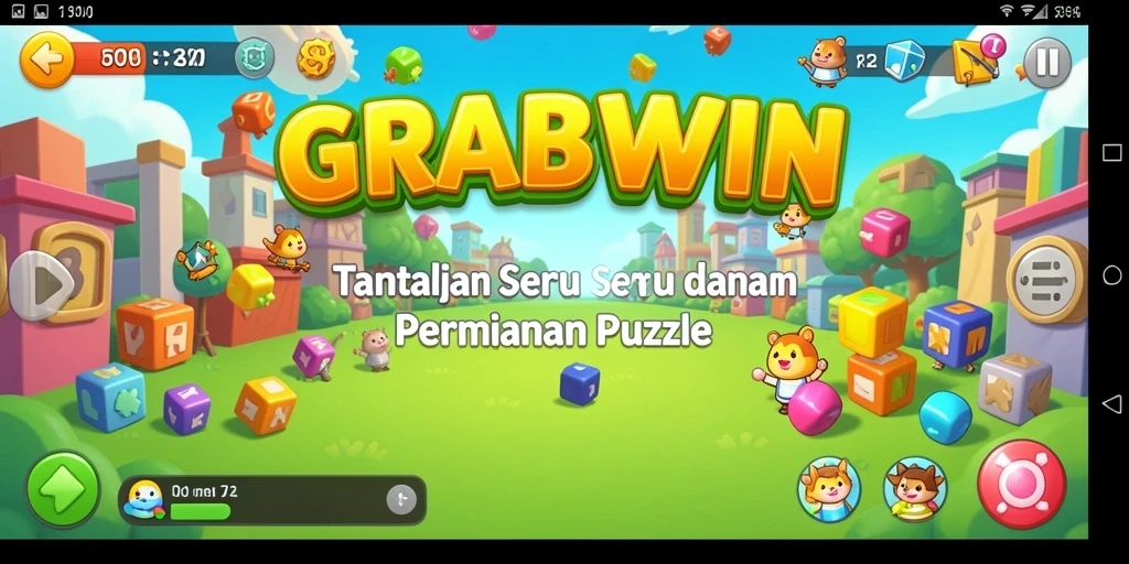 Tangkapan layar gameplay <strong>GRABWIN</strong> yang menampilkan berbagai puzzle menarik.