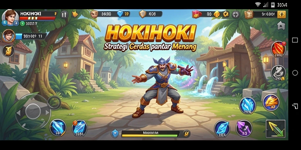 Screenshot gameplay HOKIHOKI menampilkan pertarungan strategi yang intens.