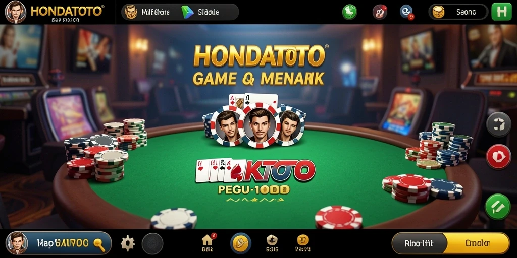 Tampilan menarik dari gameplay poker HONDATOTO yang mendebarkan.