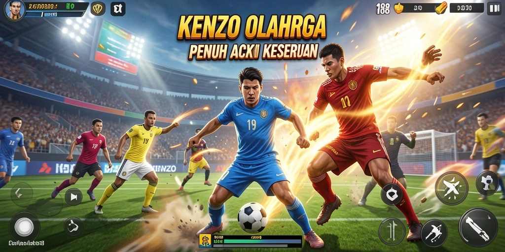 Tampilan screenshot KENZO188 menunjukkan aksi seru dalam permainan olahraga.