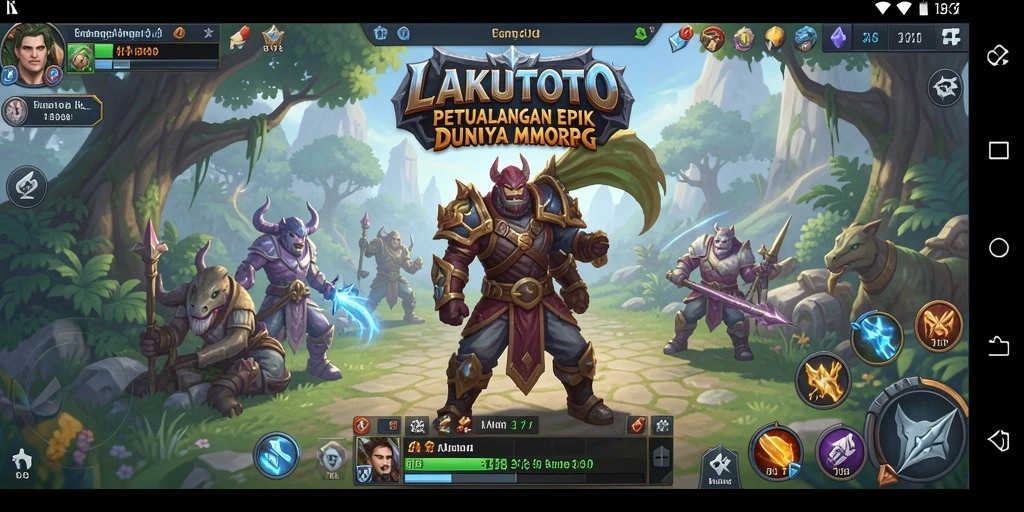 Tampilan gameplay LAKUTOTO yang epik dan mendebarkan saat berpetualang.