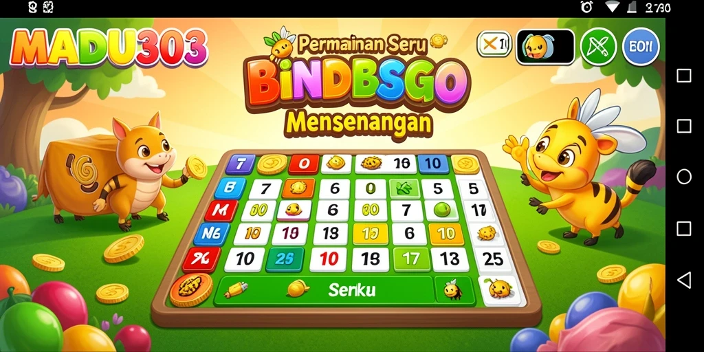 Tampilan gameplay seru di MADU303 dengan momen menang bingo.