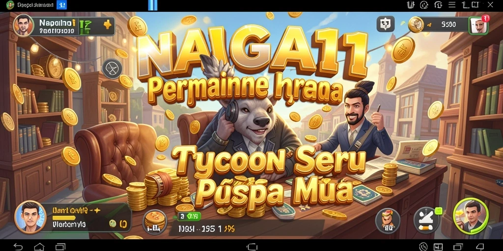 Screenshot gameplay NAGA11 menampilkan suasana pengelolaan bisnis yang dinamis.