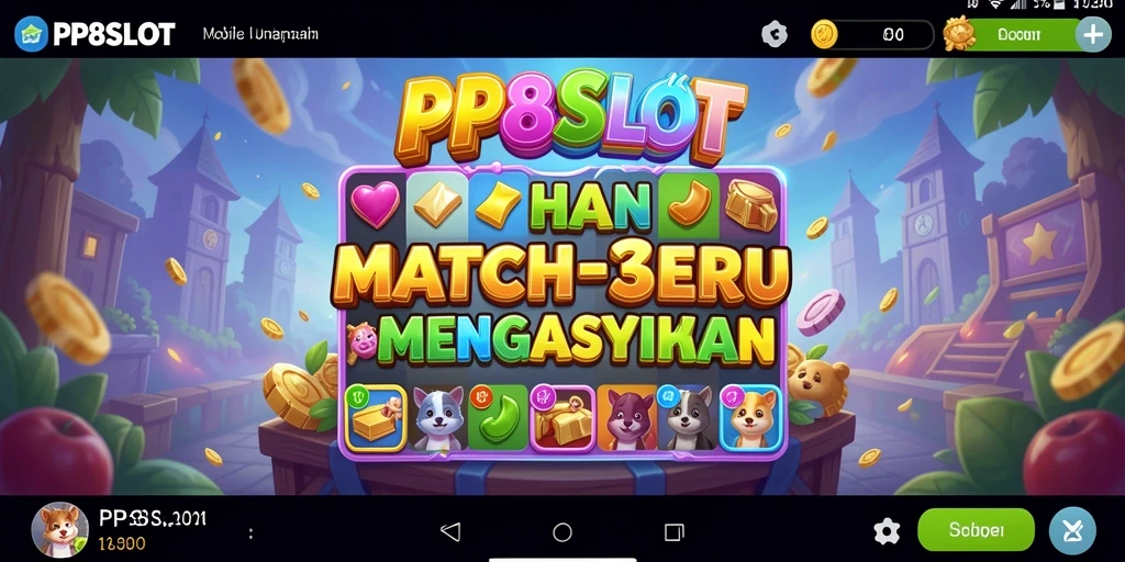 Tampilan menarik dalam gameplay Match-3 PP8SLOT yang seru.