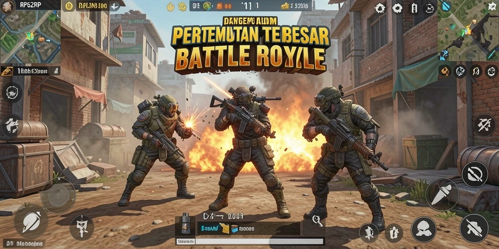 Screenshot gameplay RP62RP menampilkan aksi pertempuran yang seru.