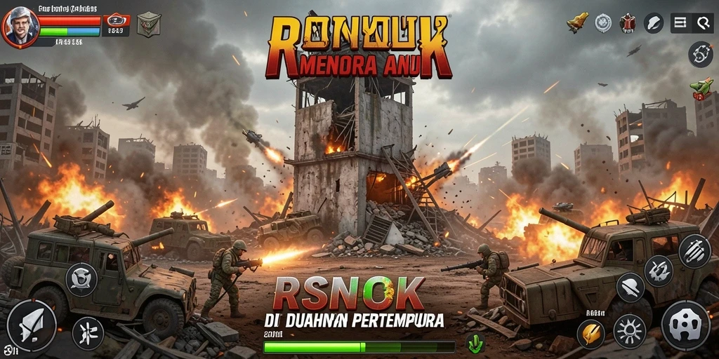 Tampilan gameplay RSNOK yang menarik dan mendebarkan dalam Tower Defense.