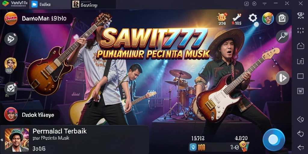 Tampilan gameplay seru dalam SAWIT777 yang menampilkan keseruan musik.