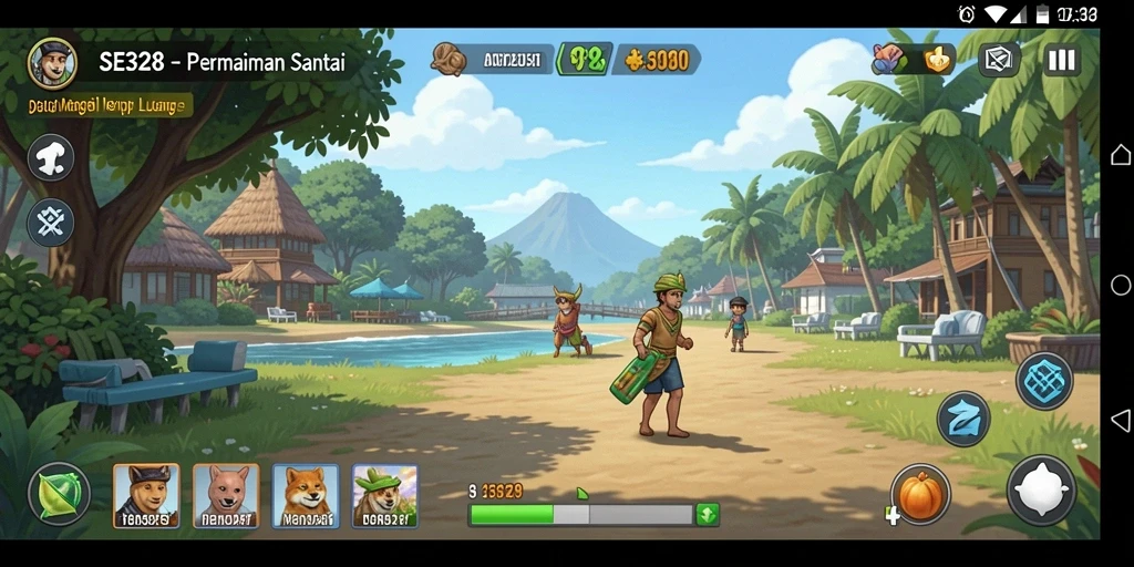 Tampilan gameplay SE328 yang cerah dan menghibur.