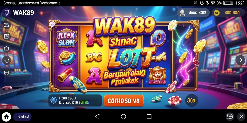 Tampilan gameplay Slot WAK89 yang mendebarkan dan penuh warna.